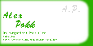 alex pokk business card